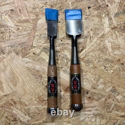 Wood Chisel Set 2 Flat Blades Handled Woodworking Tool Ready to Use