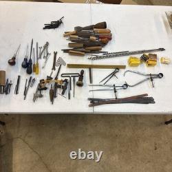 Wood Working Tools Lot (Files, Chisels, Taps, Cutters, Drill Bits And More)