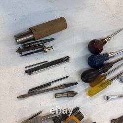 Wood Working Tools Lot (Files, Chisels, Taps, Cutters, Drill Bits And More)