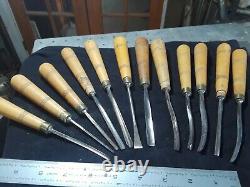 Wood carving tools mixed set. Mathieson