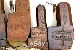 Wood wooden MOLDING PLANE TOOL LOT H&R's others NY OH england carpenter woodwork