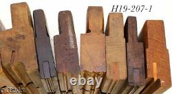 Wood wooden nice lot BEADS SIDE CENTER CARPENTER MOLDING PLANE woodworking tools