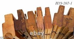 Wood wooden nice lot BEADS SIDE CENTER CARPENTER MOLDING PLANE woodworking tools