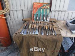 Wood working & Boat building tools. Used. Includes new set of Nicholsen chisels