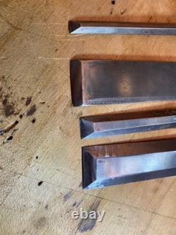 Woodworkers Chisels 4 x 7 long, 1/4, 1/2, 1 and 1 with a crank handle