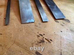Woodworkers Chisels 4 x 7 long, 1/4, 1/2, 1 and 1 with a crank handle