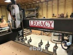 Woodworking CNC Legacy Criterion 4x8 bed auto 6 tool change, three years old