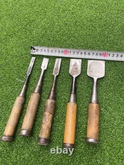 Woodworking Chisel Set 5pc Used Hand Tools for DIY Woodworking Excellent