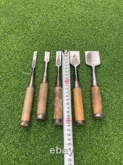 Woodworking Chisel Set 5pc Used Hand Tools for DIY Woodworking Excellent