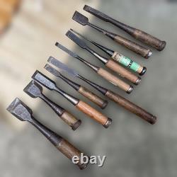 Woodworking Chisels 10 pcs Set Used Vintage Carpentry Tools Sold in Bulk