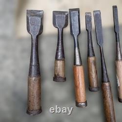 Woodworking Chisels 10 pcs Set Used Vintage Carpentry Tools Sold in Bulk