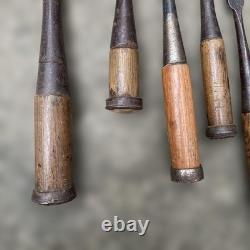 Woodworking Chisels 10 pcs Set Used Vintage Carpentry Tools Sold in Bulk