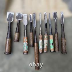 Woodworking Chisels 10 pcs Set Used Vintage Carpentry Tools Sold in Bulk