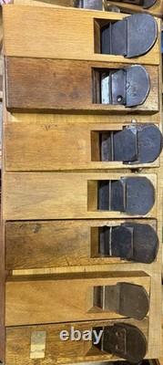 Woodworking Plane 7 pc Set Wooden and Iron Planes Size 8 2pcs Size 6 3pcs