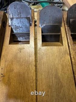 Woodworking Plane 7 pc Set Wooden and Iron Planes Size 8 2pcs Size 6 3pcs