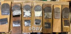 Woodworking Plane 7 pc Set Wooden and Iron Planes Size 8 2pcs Size 6 3pcs