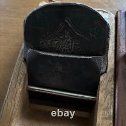 Woodworking Plane Two Piece Set Vintage Wood Metal Blade Good Condition
