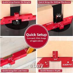 Woodworking Setup Blocks Aluminum 14pcs Height Gauge Set for Router Table
