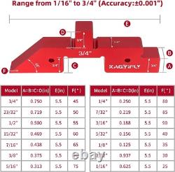 Woodworking Setup Blocks Aluminum 14pcs Height Gauge Set for Router Table