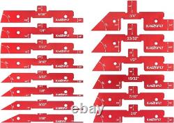 Woodworking Setup Blocks Aluminum 14pcs Height Gauge Set for Router Table
