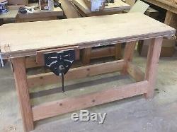 Woodworking Work Bench With Record Vice