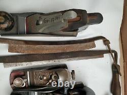 Woodworking hand tool lot mostly stanley hand planes, drawknifes, spokeshave
