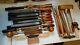 Woodworking tools custom made handles lot 15 files, draw knives, hammer & more