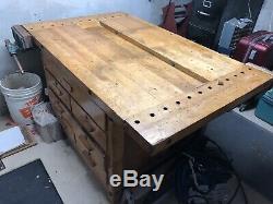 Workbench, woodworking. Vintage, c. 1940s