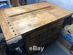 Workbench, woodworking. Vintage, c. 1940s