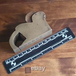 Working Antique Gun Metal Preston Bullnose Plane 1 (25mm) Blade Oak Wedge