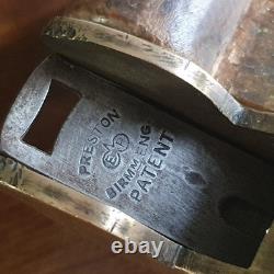 Working Antique Gun Metal Preston Bullnose Plane 1 (25mm) Blade Oak Wedge